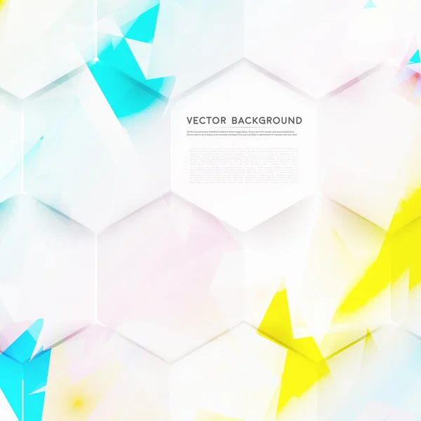 Vector abstracto color 3d hexagonal . — Vector de stock