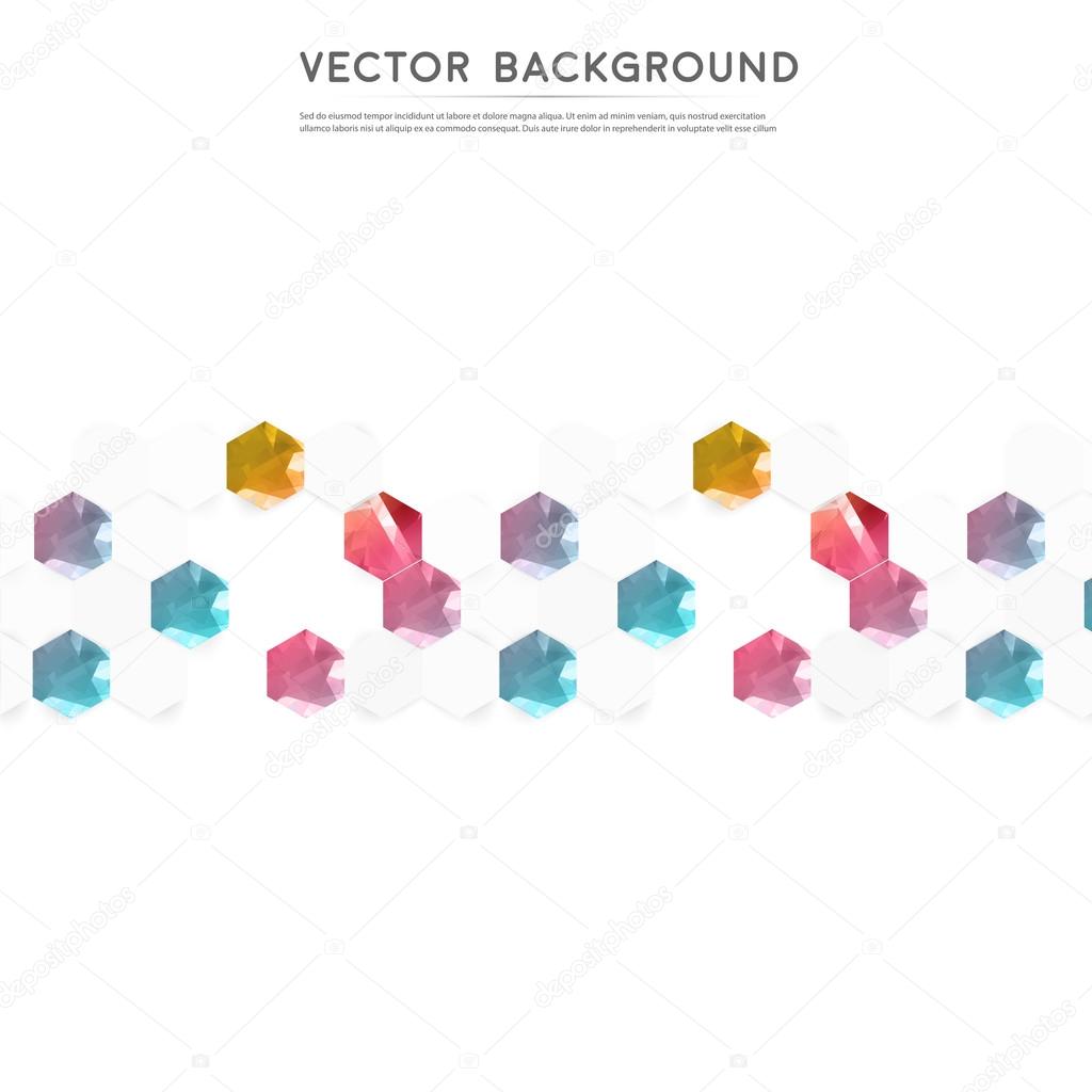 Vector abstract color 3d hexagonal.