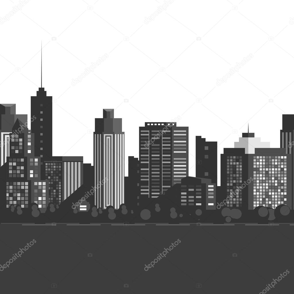 Vector Seamless modern city.