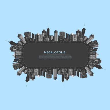 Vektör afiş modern şehir.