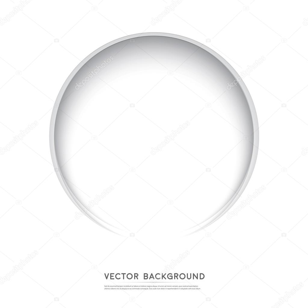 Vector Paper circle banner. 