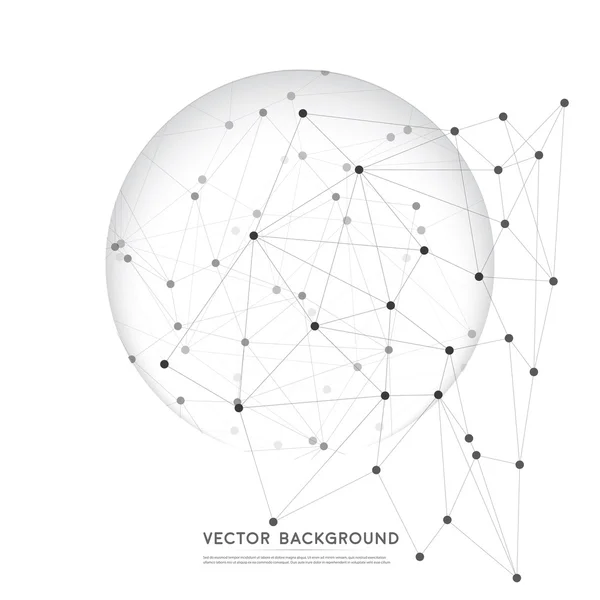 Vector netwerk achtergrond abstracte veelhoek — Stockvector