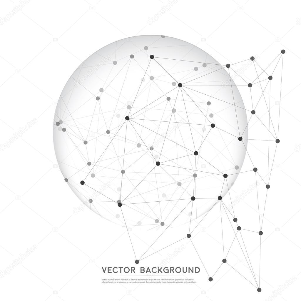 Vector network background abstract polygon 