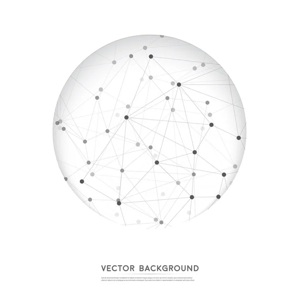 Red vectorial fondo polígono abstracto — Vector de stock