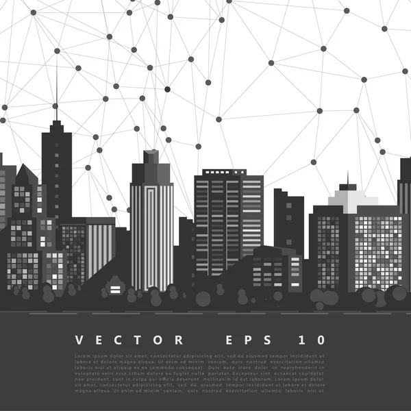 Vector moderne stad. — Stockvector