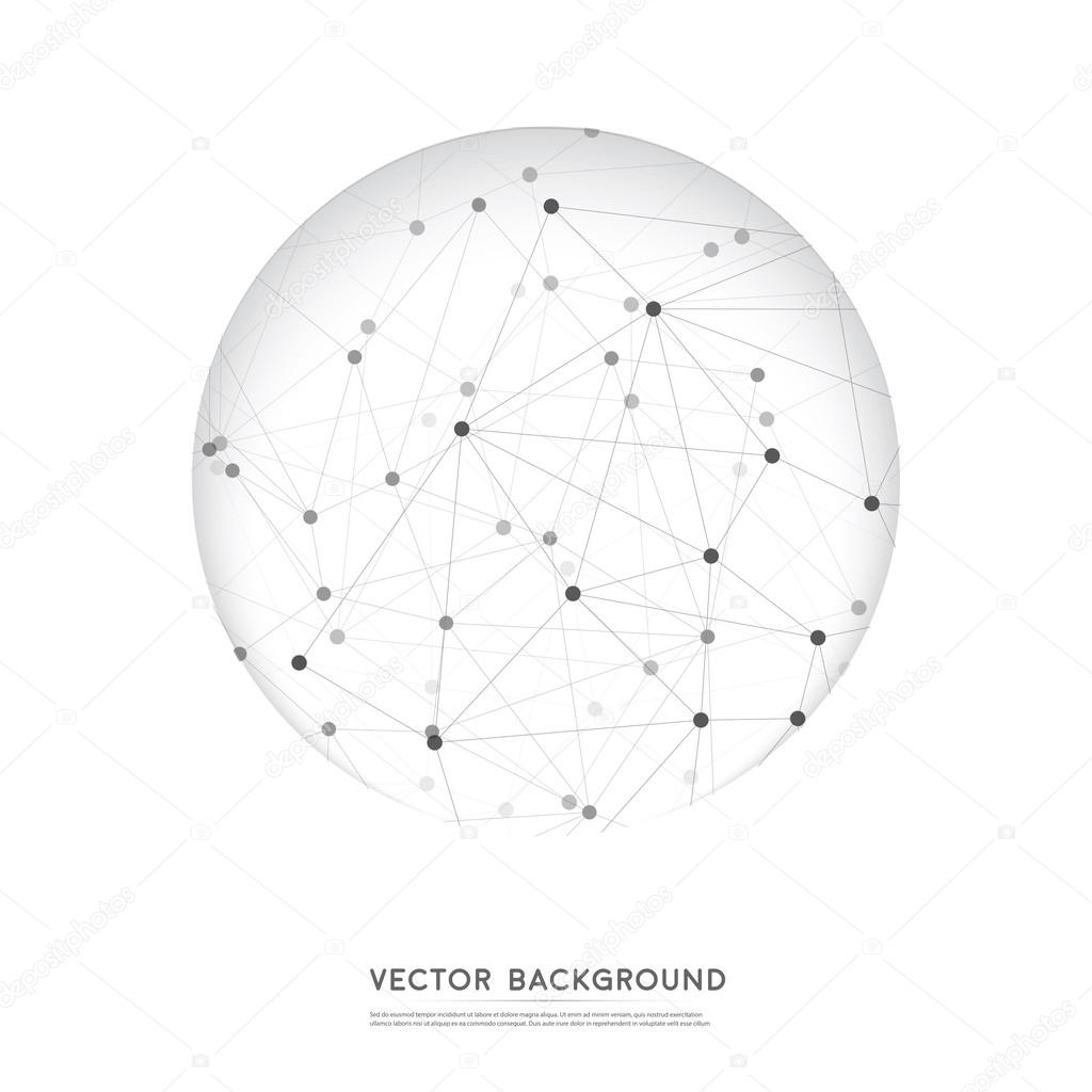 Vector network background abstract polygon 