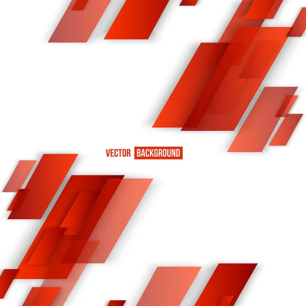 Vektor abstrakte geometrische Form aus Rot — Stockvektor