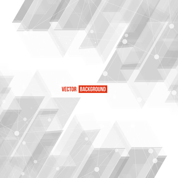 Vector Abstract geometric shape from gray cubes. 