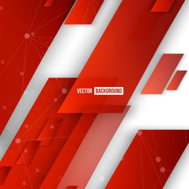 Kırmızı vektör soyut geometrik şekilden 