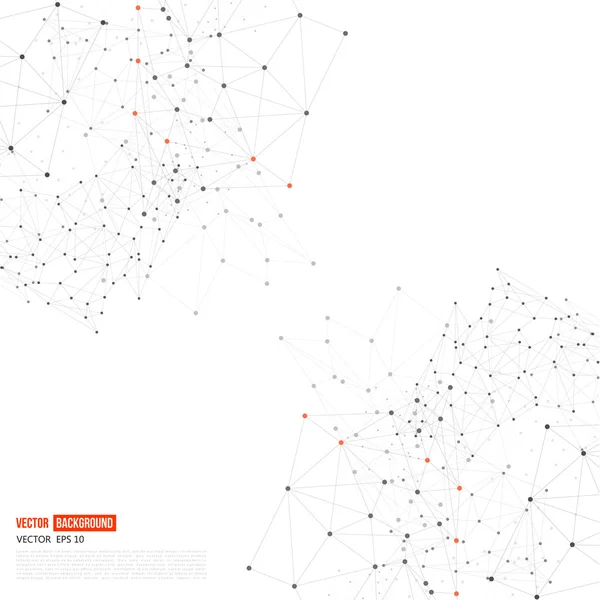 Vektor Netzwerk Hintergrund abstraktes Polygon-Dreieck. — Stockvektor