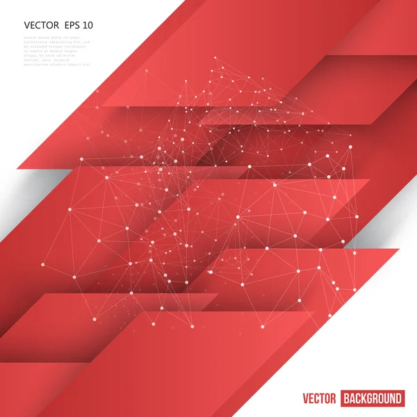Vector Forma geométrica abstracta del rojo — Vector de stock