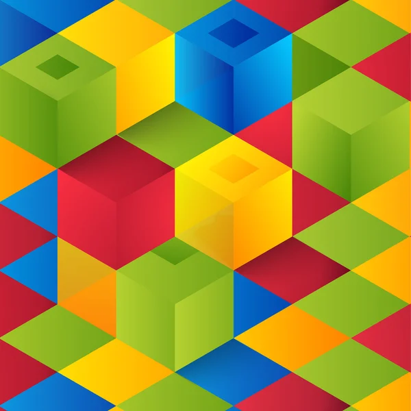 キューブから抽象的な幾何学図形をベクトル. — ストックベクタ