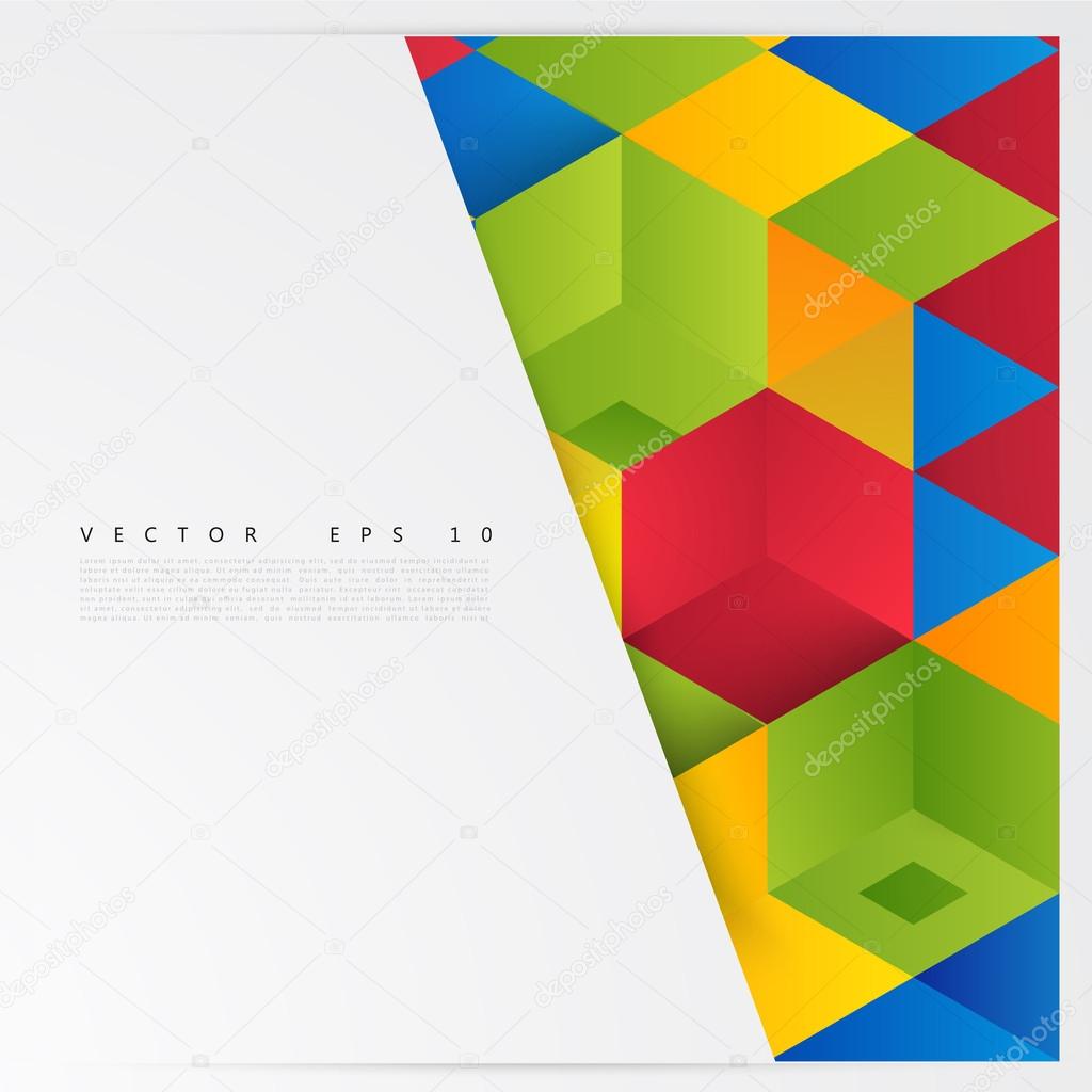 Vector Abstract geometric shape from cubes. 