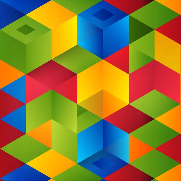 キューブから抽象的な幾何学図形をベクトル. — ストックベクタ