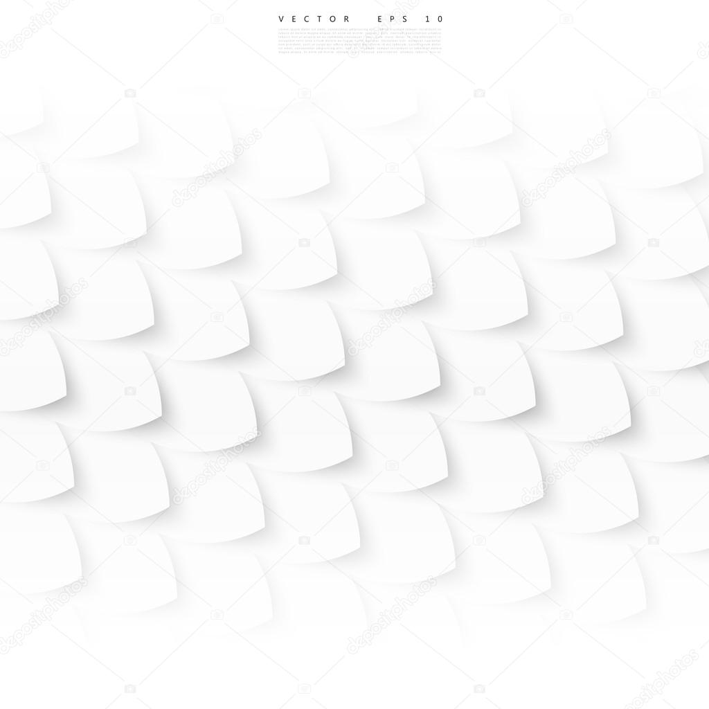 Vector white fish, scales. Abstract background