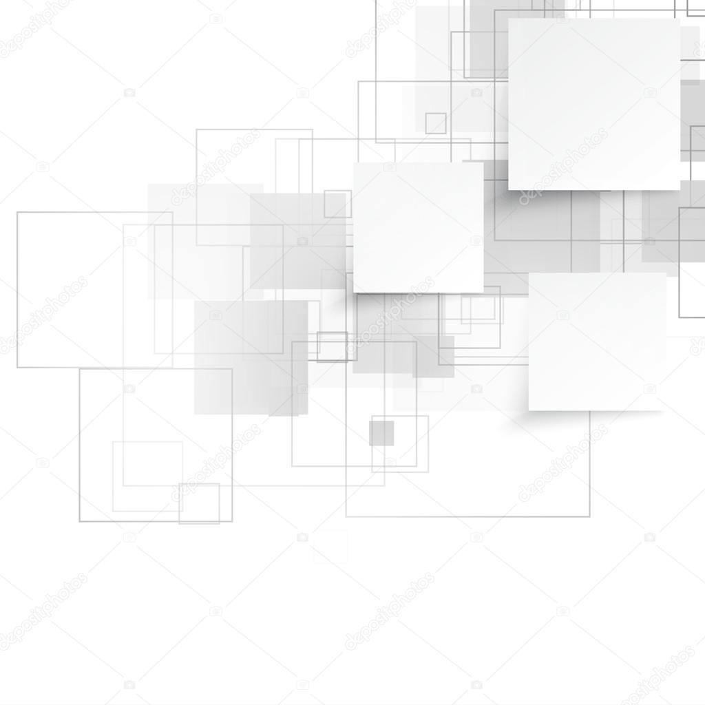 Vector white squares. Abstract background