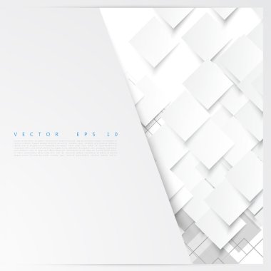 Vektör beyaz kareler. Arka plan