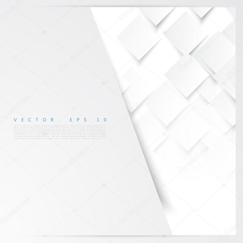 Vector white squares. Abstract background