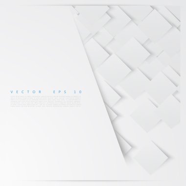 Vektör beyaz kareler. Arka plan