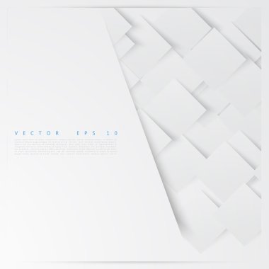 Vektör beyaz kareler. Arka plan