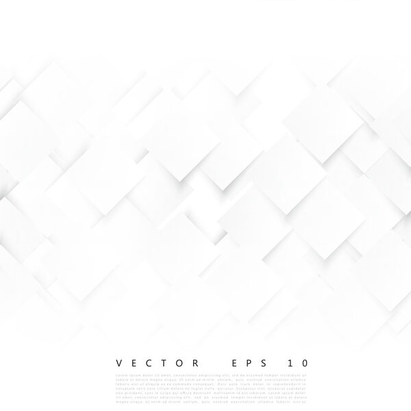 Vector white squares. Abstract background