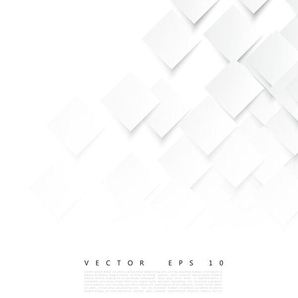 Vector white squares. Abstract background