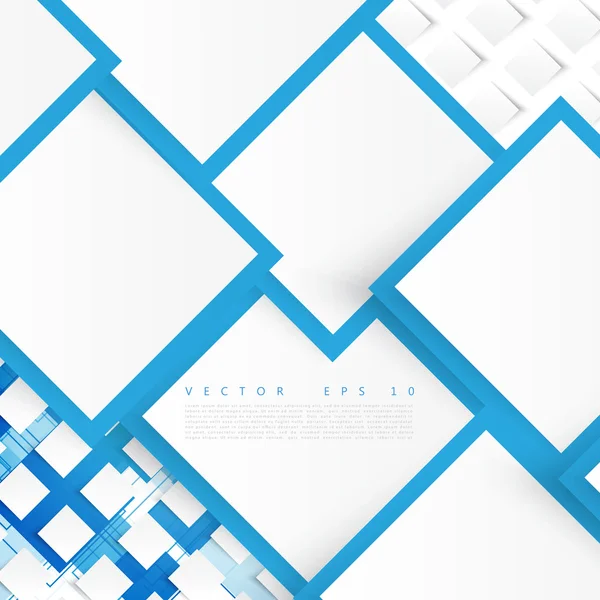 ベクトルの青い正方形。抽象的な背景. — ストックベクタ