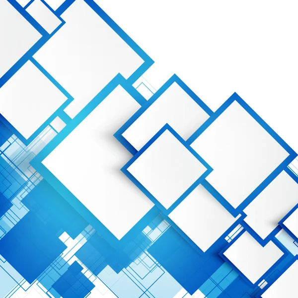 Vector blue squares. Abstract background. — Stock Vector