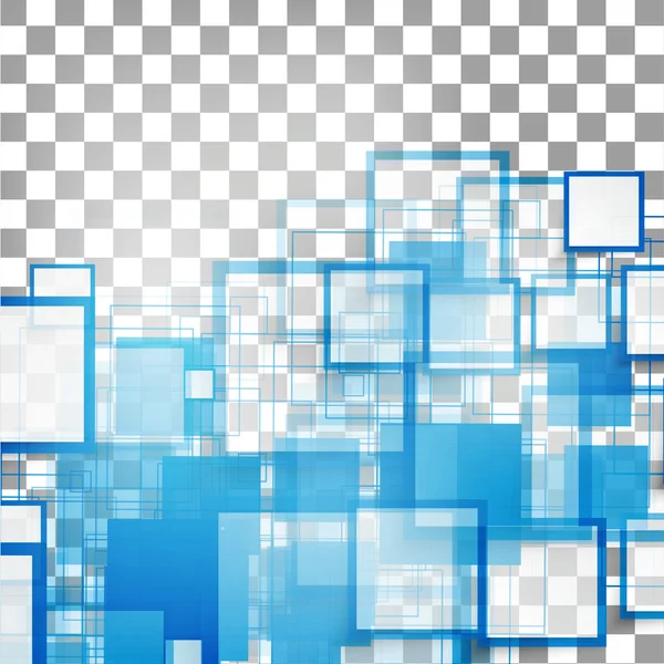 Vector blue squares. Abstract background. — Stock Vector