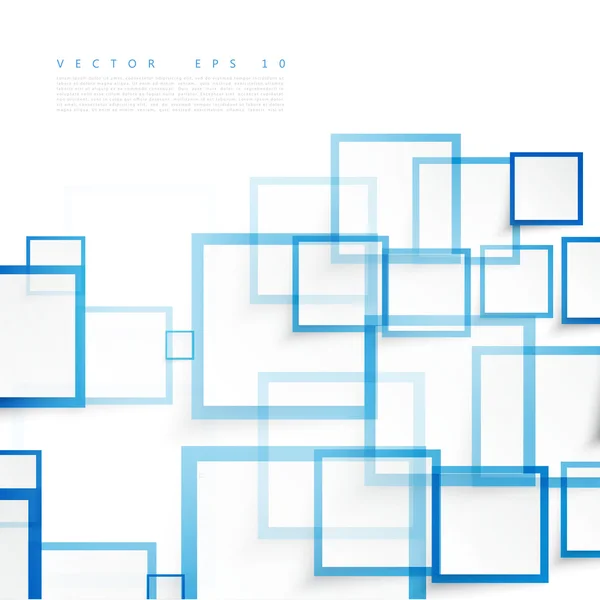 Vektorové modré čtverečky. Abstraktní pozadí. — Stockový vektor