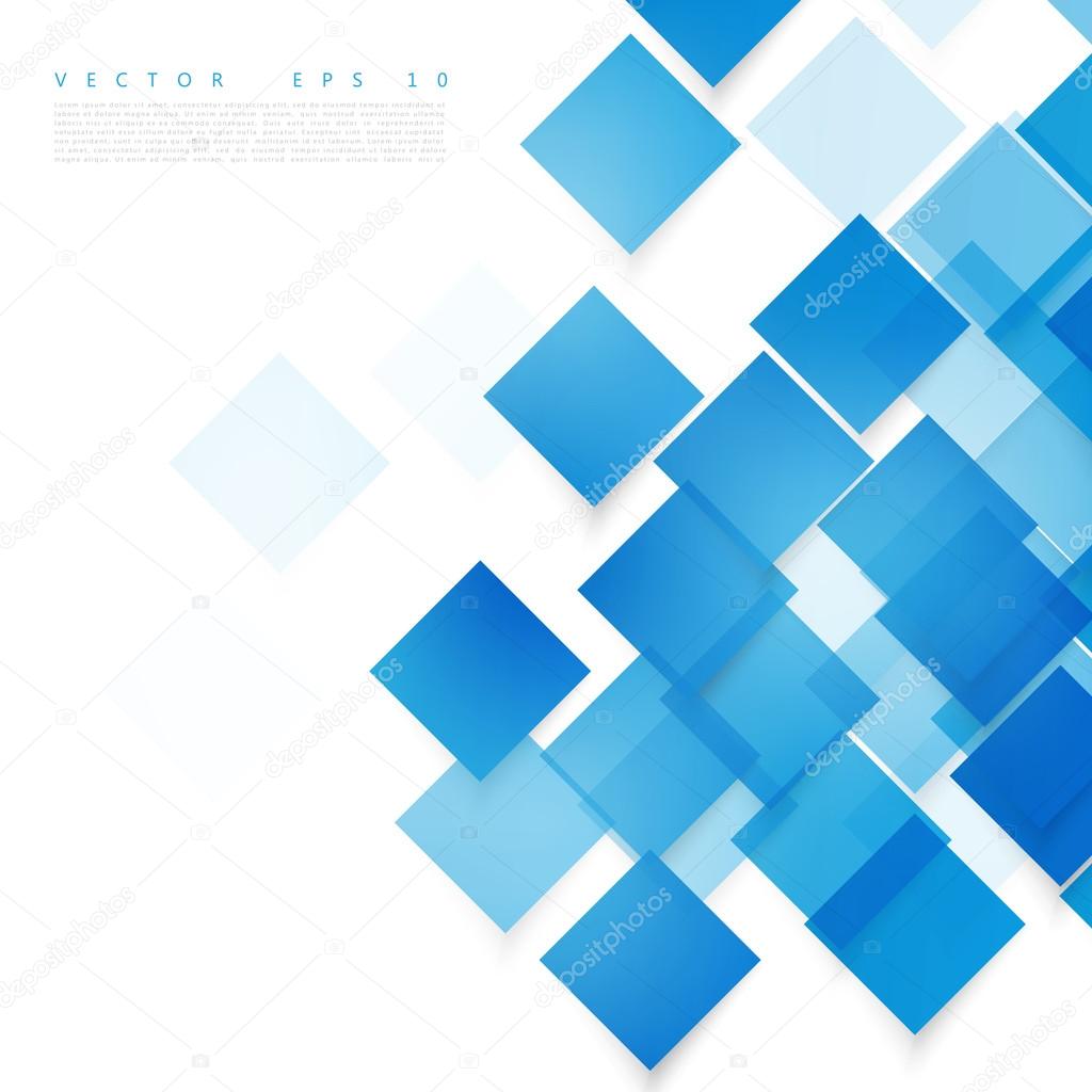 Vector blue squares. Abstract background.