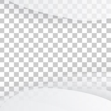 Vektör beyaz dalgalı Banner.