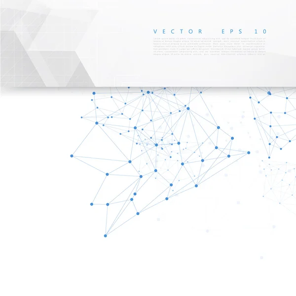 Vektor Netzwerk Hintergrund abstraktes Polygon — Stockvektor