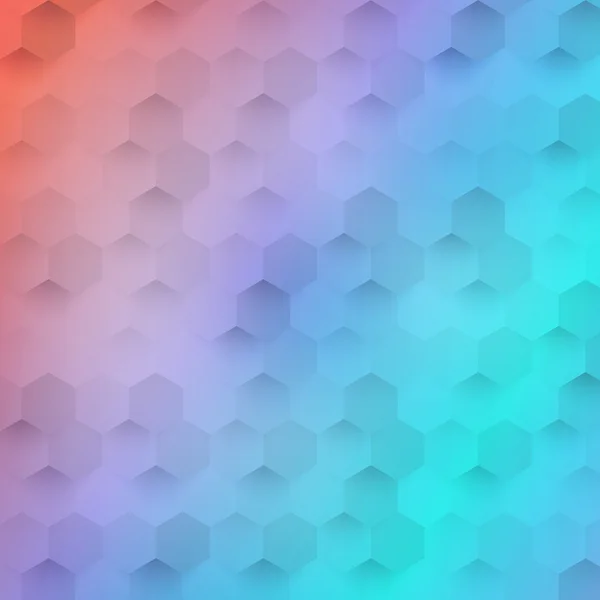 Vecteur abstrait couleur 3d hexagonale . — Image vectorielle