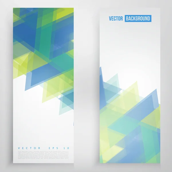 Vector banners en driehoeken. — Stockvector