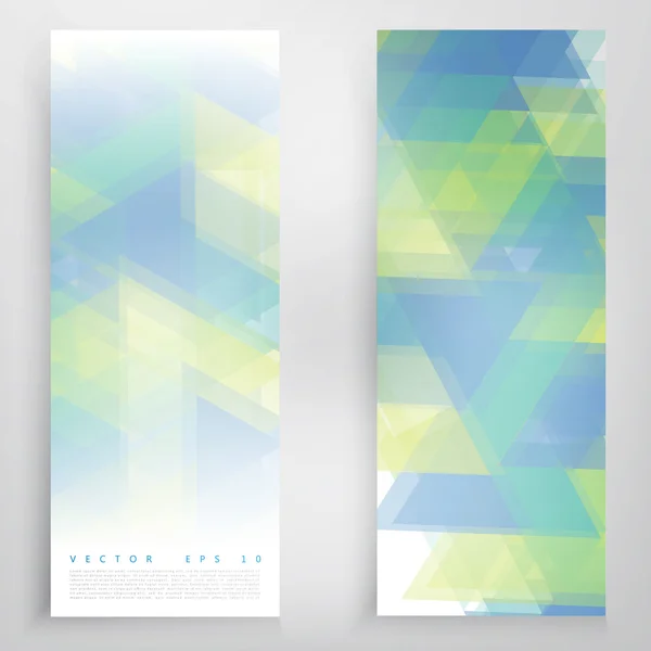 Vector banners och trianglar. — Stock vektor