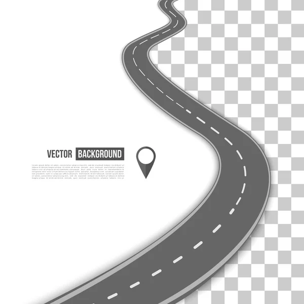 Vector path on the road. — Stock Vector