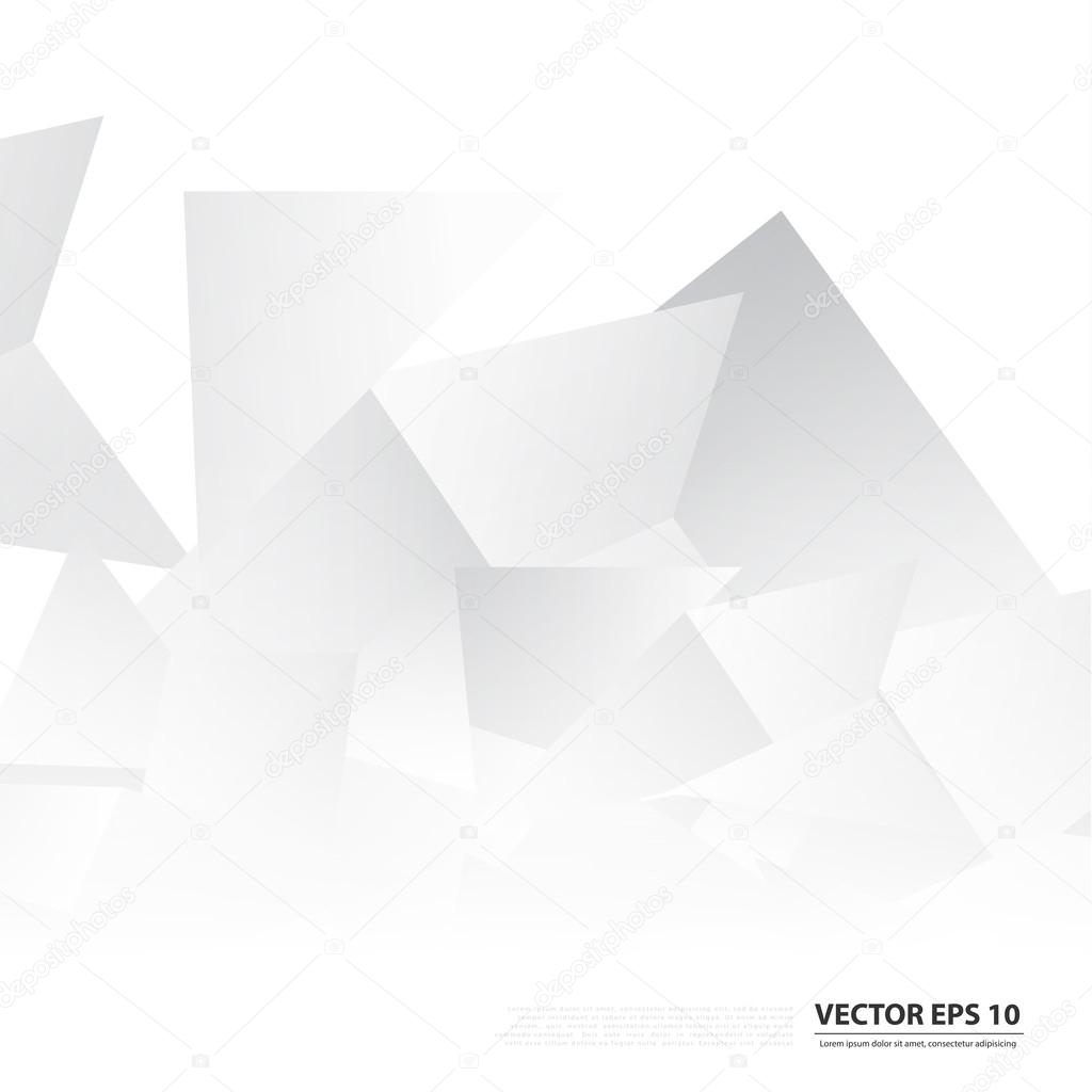 Vector Abstract geometric shape from gray triangle