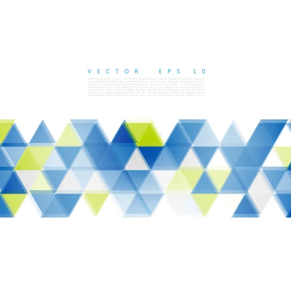 Kék háromszög alakú — Stock Vector