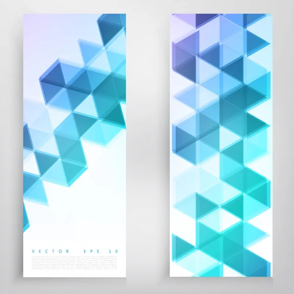 Formes triangulaires bleues — Image vectorielle