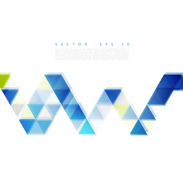 Azul formas triangulares — Vector de stock