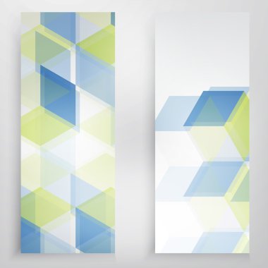 Mavi üçgen şekiller