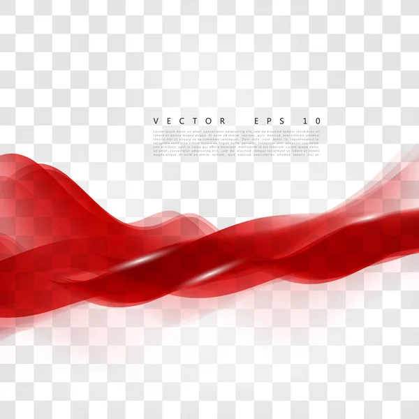 Curva de fondo rojo . — Vector de stock