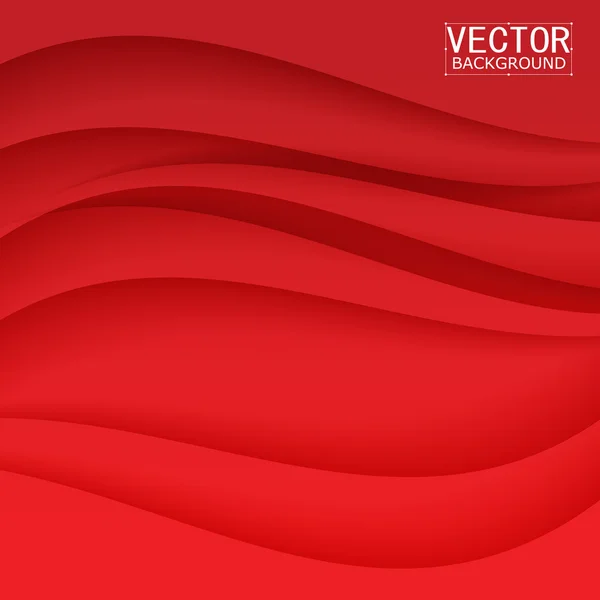 Червоний фон кривої — стоковий вектор