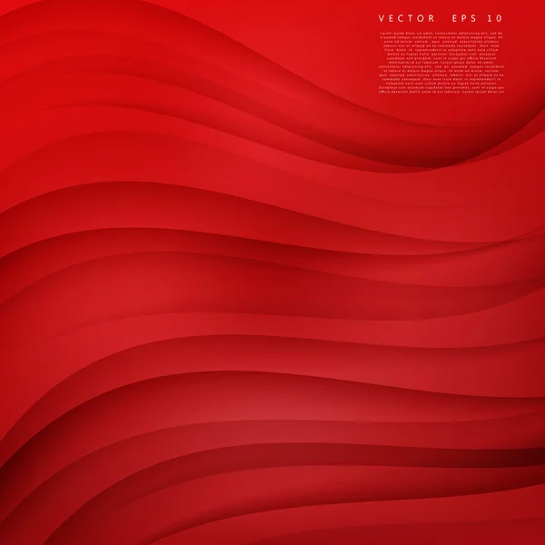 Curva de fundo vermelho — Vetor de Stock