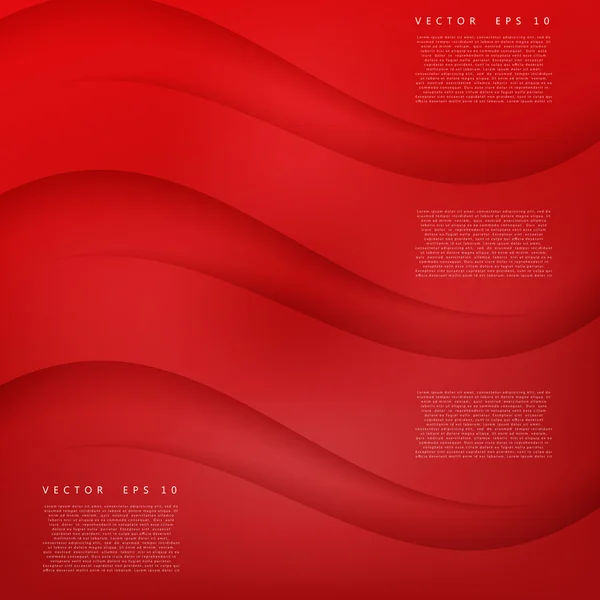 Curva de fondo rojo — Vector de stock