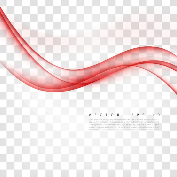 Courbe de fond rouge . — Image vectorielle
