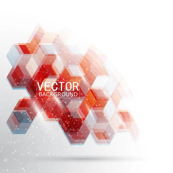 Vektor abstraktes Design hexagonaler Hintergrund — Stockvektor