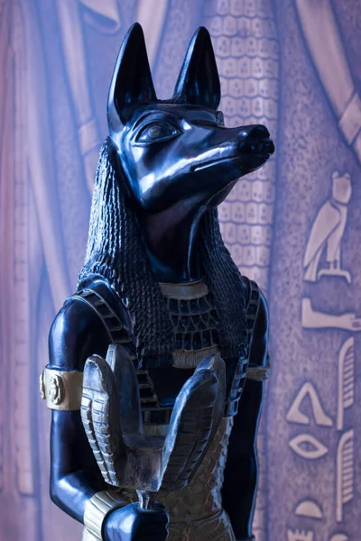 Νεκρή Ζωή Του Αγάλματος Της Μυθολογίας Jackal Anubis Inpu Anup — Φωτογραφία Αρχείου