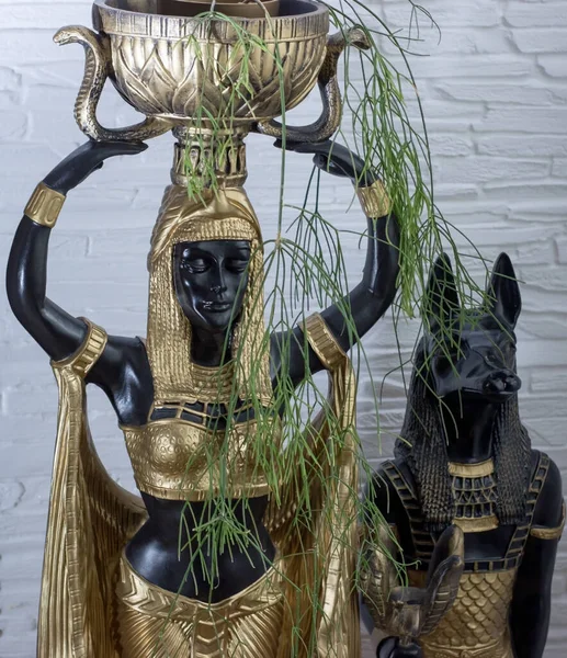 Νεκρή Ζωή Αγαλμάτων Της Μυθολογίας Jackal Anubis Inpu Anup Και — Φωτογραφία Αρχείου